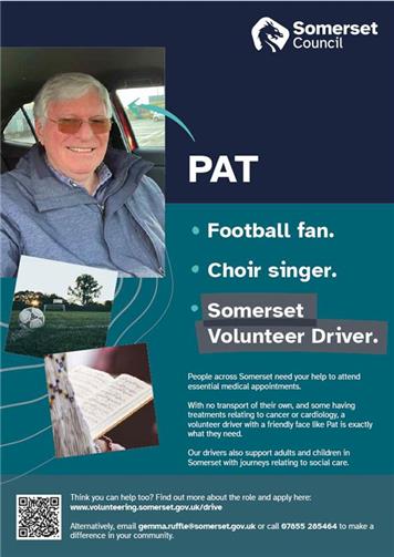 Volunteer Driver - Pat - Somerset Council Volunteer Drivers